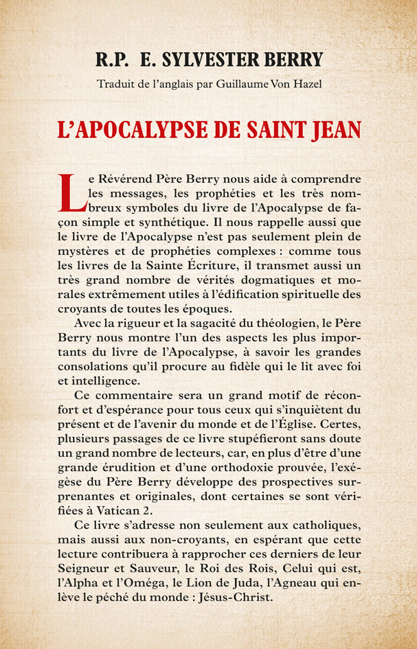 L'Apocalypse de Saint Jean