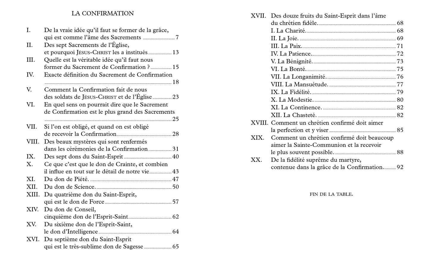 La Confirmation