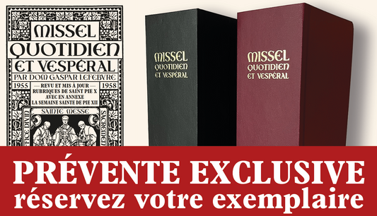 Retirage du Missel Dom Gaspar Lefebvre
