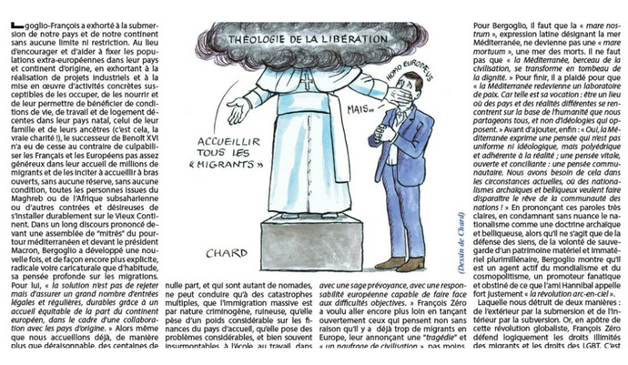 Bergoglio fourrier de la submersion : RIVAROL N°3581 DU 27/9/2023