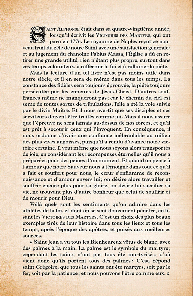 Victoires des Martyrs ou vies des plus célèbres martyrs de l'Église