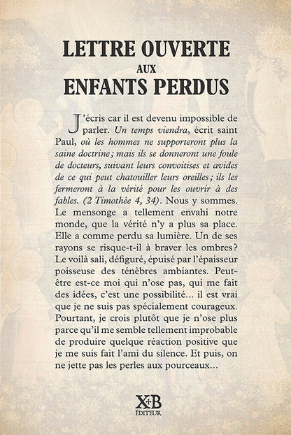 Lettre ouverte aux enfants perdus